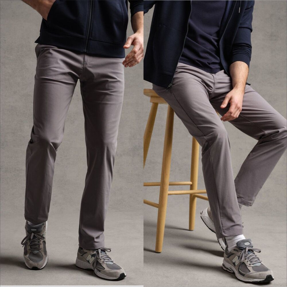 Rhone Commuter Pant Classic Size 38 Smoked Pearl Gray 4 Way Stretch 28" Inseam